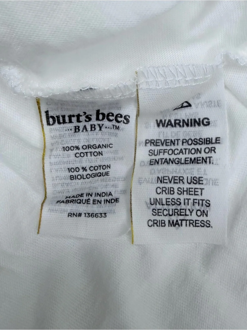 Burt's Bees Baby Super Soft 100% Organic Fitted Crib Sheet Jersey  28